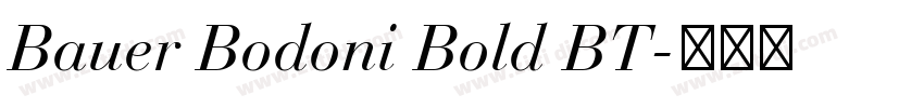 Bauer Bodoni Bold BT字体转换